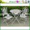Discounted Cheap Vintage Wrought Iron Folding Table and Chair set