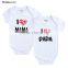 2016 newest style letter I love papa and mama kids designer clothes