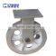 Factory supply 6" fixed silver color caster wheel, cast iron indust rial caster wheel