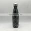 500ml Stainless steel bottle insulated bottle/ vacuum water drinking bottle leaf air transfer
