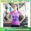 Custom womens 100% polyester sublimation gym fittness t shirt dry fit sport tee shirt