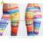Women stretch High definition 7 colors printing tight leggings