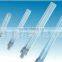 quartz uv sterilization lamp 15w, 254nm uv germicidal lamp 2 pins, 4 pins