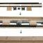 wooden slat bed frame 8 legs Queen/Full/King