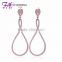 Women Simple Trendy Design Party Gold Hanging Earrings
