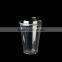 disposable cup with lids plastic 450ml food grade plastic cup wholesale injection molding cup