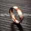 Rose gold plated stainless steel round ring fashion women ring wedding jewelry 6210027