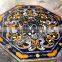 Black Hamdmade Square Pietra dura table top, Marble Inlay Table Top