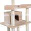 Pawhut 51" Beige Pet Play Toy Cat Tree Tower