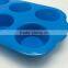 Six Round Shapes BPA Free Food Grade Soap Mold Silicone Muffin Cake Mould