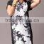 Pretty Steps 2016 lady Summer Casual short sleeve dress New design Summer Fashion Dress leaves print woman dress