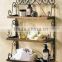 decorative home decor wrought iron tier bar wall shelf