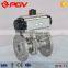 single acting ss316 flange pneumatic ball valve with positioner