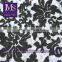 New design round eye net fabric with embroidery sequin, black sequin flower tulle fabric for wedding dress