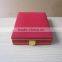 Nice storage box made of red velvet from Vietnam