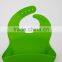 Hot sale food grade silicone baby pinafore, soft baby pinafore, silicone bib