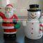 OEM BLOW MOLDING plastic Christmas toy Santa Claus plastic figure for gift