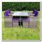 Audu Miami Purple Outdoor Garden Rattan Dining Set