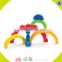 Wholesale hot wooden stacking puzzle blocks toy colorful wooden stacking puzzle blocks toy W13A017