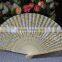 Beautiful fabric bamboo fan for ladies