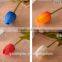 Real touch 12 heads pu romantic Red tulips bouquet flower,decoration artificial tulip flower