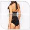 Sexy mesh design halter ladies one piece transparent bathing suit