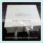 White Gift Boxes Flat Packagings With Hot Silver Logo Flat Packing Boxes With Silver Ribbon