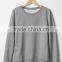 Grey women 100% cotton pullover sweatshirt hoody in 350 grams