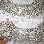 bridal Silver crystal broad payal ANKLETS pair feet bracelet