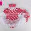 Wholesale 3pcs crown pattern flower princess short sleeve romper sets import from china