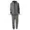 PA0050A Womens STRIPED HOODED ONESIE
