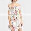 Petite women fit and flare off the shoulder skater dress
