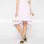 Falbala hem midi wrap skirt for girls hot summer ladies poplin fashion skirts