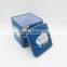 Blue square gift tin box/ metal money tin box
