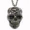 Wholesale Gunmetal Skull Halloween Battery Included Skeleton Pocket Watches