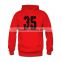 winter thick silk printed red hoodies pullover unisex plain popular