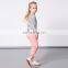 T-GP008 European Style Fashion Chino Embroidered Twill Girls Pants