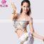 S-3012 Wholesale Cheap Shiny Cloth Hot Selling Hanging Coin Belly Dance Top Clothes