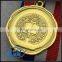 Custom metal school golden medal with good ribbon for sale