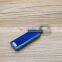 Long cigarette lighter, USB charging, windproof metal lighter, with key ring, support personalized ordering