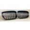 1 Pair Matte black Double Slat Line Front Grille Kidney grill for BMW 5 Series GT F07 2010-2017
