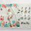 Factory quality spearmint baby monthly milestone blanket for girl boy