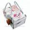 diaper caddy with shoulder belt trim leather pocket edge