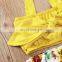 Golden top with big bow matching sunflower pattern dress 2pcs girls suit wholesale price