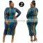 Autumn Women Tie Dye Print Plus Size S-5XL Long Sleeve Zipper Up Maxi Dress Sexy Party Club Beach Long Dresses Vestidos