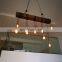 Retro industrial style chandelier decoration pendant lights nostalgic creative personality wooden pendant lamp