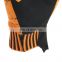 Orange knitting palm silicone anti-slip mechanic work gloves
