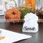 white mini Reusable Ceramic Place Card Holders Thanksgiving Place Name Stands for Table