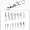 10pcs/bag Small Pack Wholesale Factory Sell Free Samples Copper Fishing  Rolling Swivel With Snap