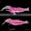 in stock 4cm/1g shrimp soft plastic lure fishing noctilucence bait with hook factory price